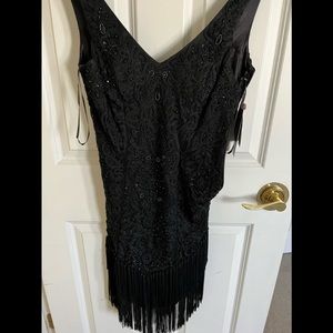 Black fringe dress